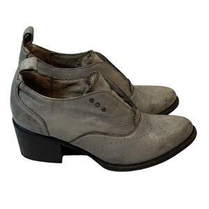 Freebird Ankle Boot‎ Womens Size 8 Gray Antiqued Distressed Leather